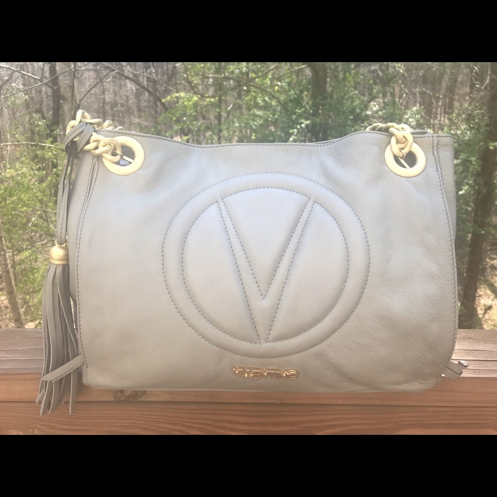 Valentino by Mario Valentino leather chain tote